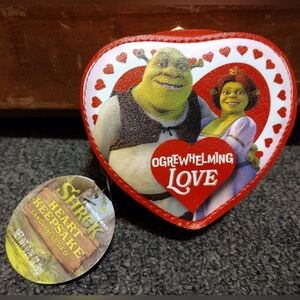 Shrek Heart Keepsake Coin Purse Keychain 4"
